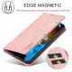 For Samsung Galaxy S24+ 5G LC.IMEEKE Strong Magnetism Microfiber Leather Phone Case(Rose Gold)