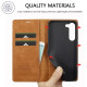For Samsung Galaxy S24+ 5G LC.IMEEKE Strong Magnetism Microfiber Leather Phone Case(Brown)