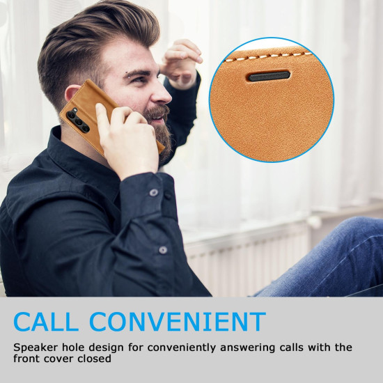 For Samsung Galaxy S24+ 5G LC.IMEEKE Strong Magnetism Microfiber Leather Phone Case(Brown)