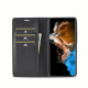 For Samsung Galaxy S24+ 5G LC.IMEEKE Carbon Fiber Leather Phone Case(Vertical Black)