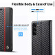 For Samsung Galaxy S24+ 5G LC.IMEEKE Carbon Fiber Leather Phone Case(Vertical Black)