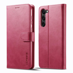 For Samsung Galaxy S24+ 5G LC.IMEEKE Calf Texture Leather Phone Case(Red)