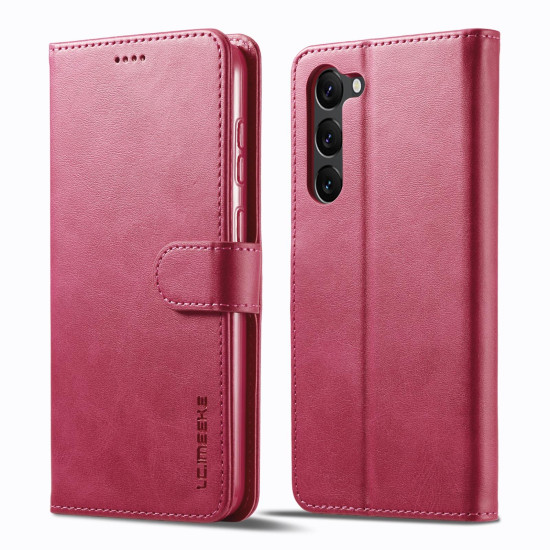 For Samsung Galaxy S24+ 5G LC.IMEEKE Calf Texture Leather Phone Case(Red)