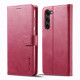 For Samsung Galaxy S24+ 5G LC.IMEEKE Calf Texture Leather Phone Case(Red)
