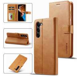 For Samsung Galaxy S24+ 5G LC.IMEEKE Calf Texture Leather Phone Case(Brown)