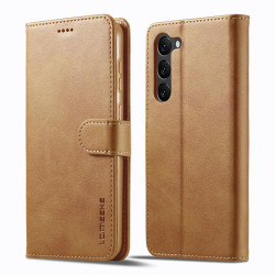For Samsung Galaxy S24+ 5G LC.IMEEKE Calf Texture Leather Phone Case(Brown)