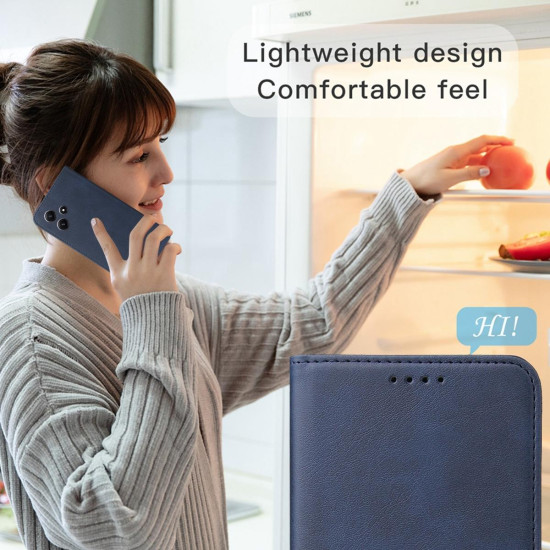 For Samsung Galaxy S24+ 5G Magnetic Closure Leather Phone Case(Blue)