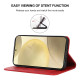 For Samsung Galaxy S24+ 5G Magnetic Closure Leather Phone Case(Red)