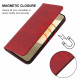 For Samsung Galaxy S24+ 5G Magnetic Closure Leather Phone Case(Red)