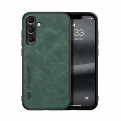 For Samsung Galaxy S24+ 5G Skin Feel Magnetic Leather Back Phone Case(Green)