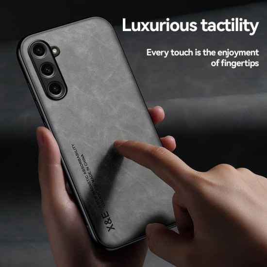 For Samsung Galaxy S24+ 5G Skin Feel Magnetic Leather Back Phone Case(Green)
