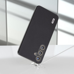 For Samsung Galaxy S24+ 5G ABEEL Arashi Texture PU Phone Case(Black)
