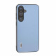 For Samsung Galaxy S24+ 5G ABEEL Arashi Texture PU Phone Case(Curtain Blue)