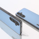For Samsung Galaxy S24+ 5G ABEEL Arashi Texture PU Phone Case(Curtain Blue)