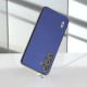 For Samsung Galaxy S24+ 5G ABEEL Arashi Texture PU Phone Case(Deep Sea)