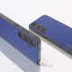 For Samsung Galaxy S24+ 5G ABEEL Arashi Texture PU Phone Case(Deep Sea)
