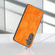 For Samsung Galaxy S24+ 5G ABEEL Dual Color Lichi Texture PU Phone Case(Orange)