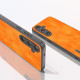 For Samsung Galaxy S24+ 5G ABEEL Dual Color Lichi Texture PU Phone Case(Orange)