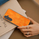 For Samsung Galaxy S24+ 5G ABEEL Dual Color Lichi Texture PU Phone Case(Orange)