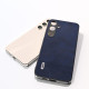 For Samsung Galaxy S24+ 5G ABEEL Dual Color Cowhide Texture PU Phone Case(Blue)