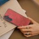 For Samsung Galaxy S24+ 5G ABEEL Dual Color Cowhide Texture PU Phone Case(Red)