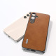 For Samsung Galaxy S24+ 5G ABEEL Dual Color Cowhide Texture PU Phone Case(Brown)