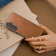 For Samsung Galaxy S24+ 5G ABEEL Dual Color Cowhide Texture PU Phone Case(Brown)