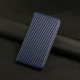 For Samsung Galaxy S24+ 5G Carbon Fiber Texture Flip Holder Leather Phone Case(Blue)