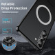 For Samsung Galaxy S24+ 5G MagSafe Magnetic Frosted Metal Phone Case(Black)