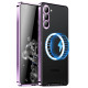For Samsung Galaxy S24+ 5G MagSafe Magnetic Frosted Metal Phone Case(Purple)