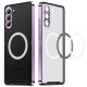 For Samsung Galaxy S24+ 5G MagSafe Magnetic Frosted Metal Phone Case(Purple)