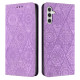 For Samsung Galaxy S24+ 5G Ethnic Embossed Adsorption Leather Phone Case(Purple)