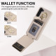 For Samsung Galaxy S23+ 5G Vertical Card Bag Ring Holder Phone Case with Dual Lanyard(Beige)