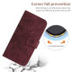 For Samsung Galaxy S24+ 5G Skin Feel Sun Flower Embossed Flip Leather Phone Case with Lanyard(Wine Red)