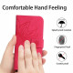 For Samsung Galaxy S24+ 5G Skin Feel Sun Flower Embossed Flip Leather Phone Case with Lanyard(Rose Red)