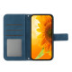For Samsung Galaxy S24+ 5G Skin Feel Sun Flower Embossed Flip Leather Phone Case with Lanyard(Inky Blue)
