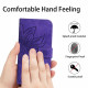 For Samsung Galaxy S24+ 5G Skin Feel Sun Flower Embossed Flip Leather Phone Case with Lanyard(Dark Purple)