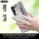 For Samsung Galaxy S23+ Non-slip Full Coverage Ring PU Phone Case with Wristband(Silver)