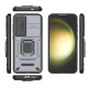 For Samsung Galaxy S24+ 5G Sliding Camshield TPU + PC Shockproof Phone Case with Holder(Grey)