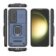 For Samsung Galaxy S24+ 5G Sliding Camshield TPU + PC Shockproof Phone Case with Holder(Blue)