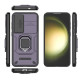 For Samsung Galaxy S24+ 5G Sliding Camshield TPU + PC Shockproof Phone Case with Holder(Purple)