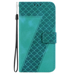 For Samsung Galaxy S24+ 5G Seven-shaped Embossed Leather Phone Case(Green)