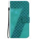 For Samsung Galaxy S24+ 5G Seven-shaped Embossed Leather Phone Case(Green)