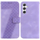 For Samsung Galaxy S24+ 5G Seven-shaped Embossed Leather Phone Case(Purple)