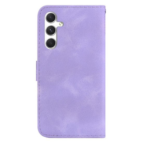 For Samsung Galaxy S24+ 5G Seven-shaped Embossed Leather Phone Case(Purple)