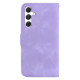For Samsung Galaxy S24+ 5G Seven-shaped Embossed Leather Phone Case(Purple)
