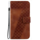For Samsung Galaxy S24+ 5G Seven-shaped Embossed Leather Phone Case(Brown)