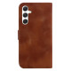 For Samsung Galaxy S24+ 5G Seven-shaped Embossed Leather Phone Case(Brown)