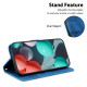 For Samsung Galaxy S24+ 5G Seven-shaped Embossed Leather Phone Case(Blue)