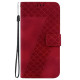 For Samsung Galaxy S24+ 5G Seven-shaped Embossed Leather Phone Case(Red)